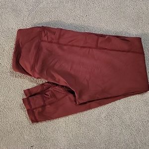 Senita Athletics Maroon Leggings.